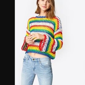 Preview: RAINBOW CROCHET SWEATER